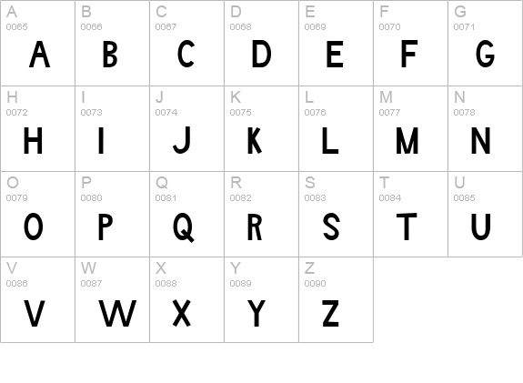 Boring Boron uppercase A-Z preview