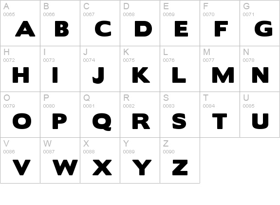 BorisBlackBloxx uppercase A-Z preview