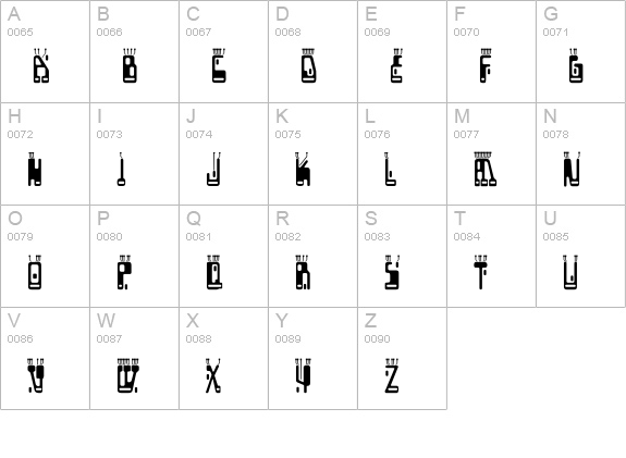 Boron uppercase A-Z preview