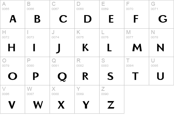 Borror Bold uppercase A-Z preview