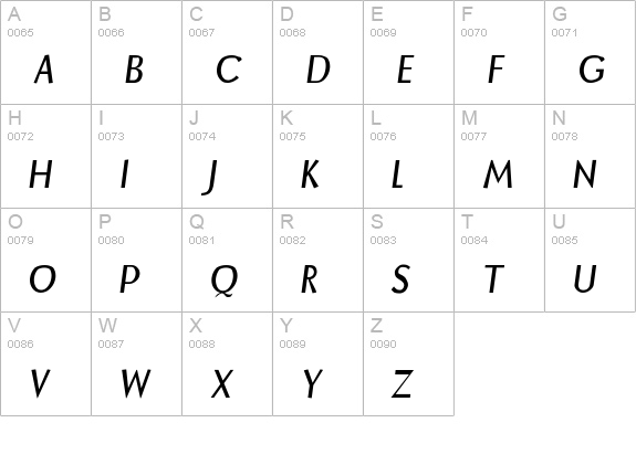 BorrorBoldItalic uppercase A-Z preview