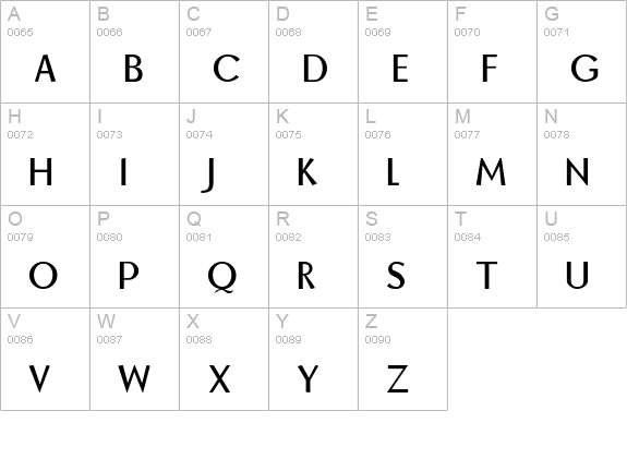 Borzoi uppercase A-Z preview