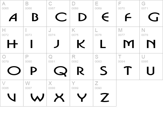 Bosnia Extended Normal uppercase A-Z preview