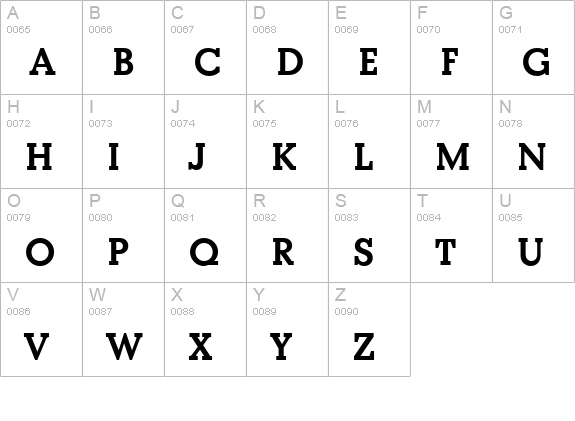Boston-Bold uppercase A-Z preview
