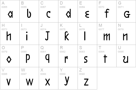 Boston Line uppercase A-Z preview
