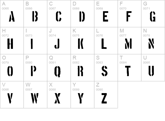 Boston Traffic uppercase A-Z preview