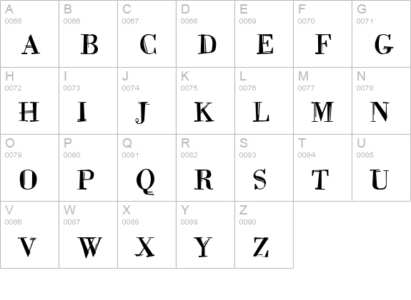 Bottled Fart uppercase A-Z preview