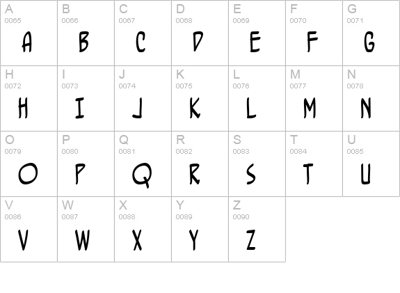 BottleRocket BB uppercase A-Z preview
