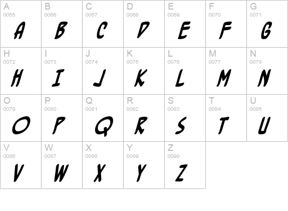 BottleRocket BB Bold uppercase A-Z preview