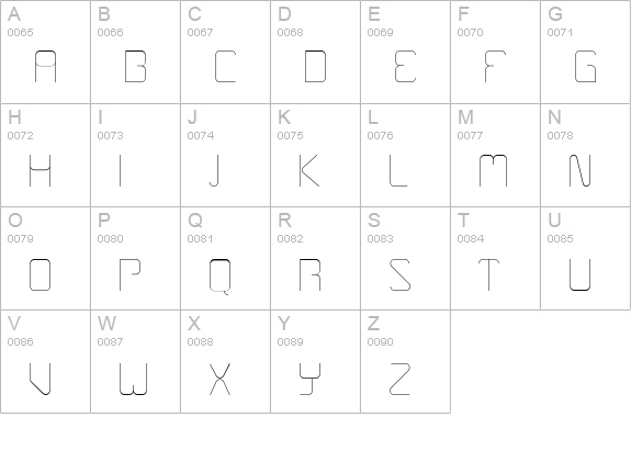 Boulder uppercase A-Z preview