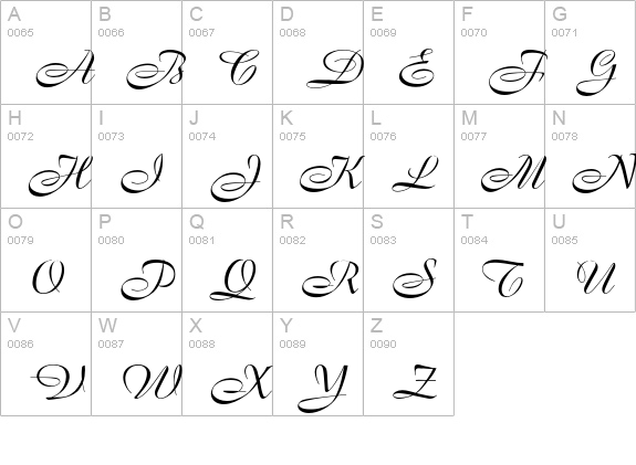 Boulevard uppercase A-Z preview