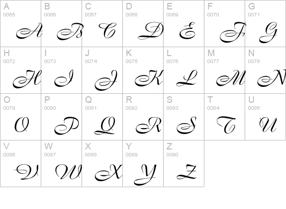 Boulevard BQ uppercase A-Z preview