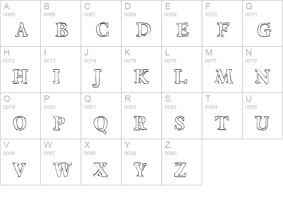 Bounty uppercase A-Z preview