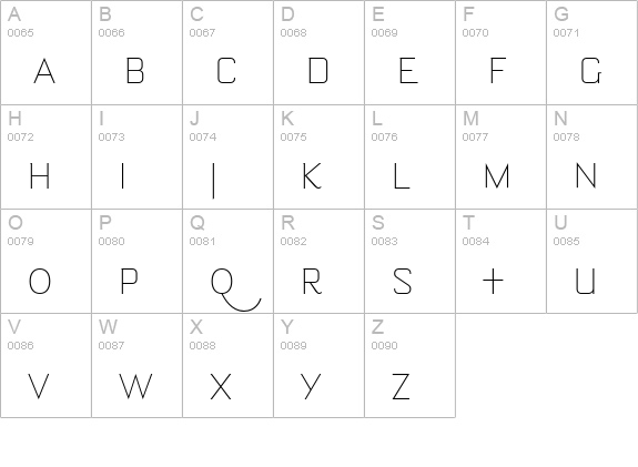 Bourgeois LightAlt uppercase A-Z preview
