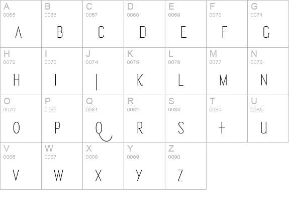 Bourgeois LightCondAlt uppercase A-Z preview