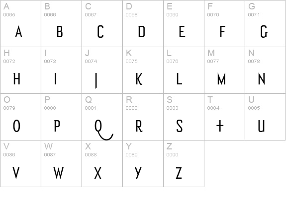 Bourgeois MedCondAlt uppercase A-Z preview