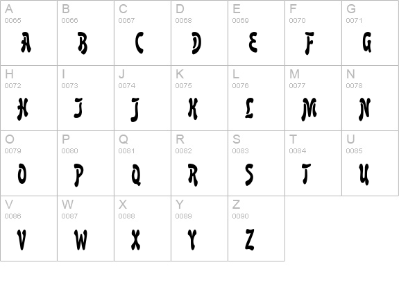 Boutique uppercase A-Z preview