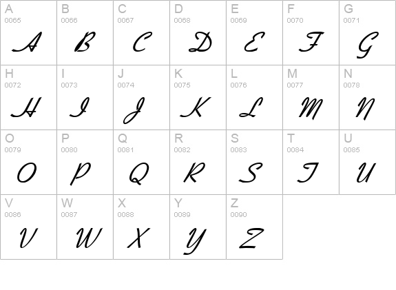 Bow Bold Italic uppercase A-Z preview