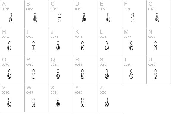 Bowling uppercase A-Z preview