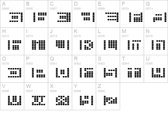 BOX uppercase A-Z preview