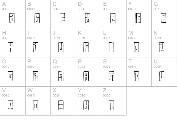 Box Font uppercase A-Z preview