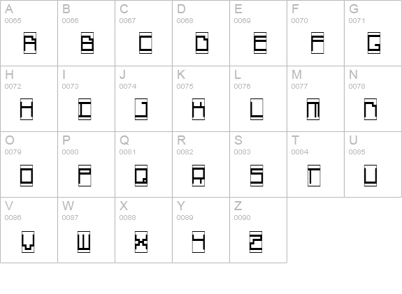 Box Top uppercase A-Z preview