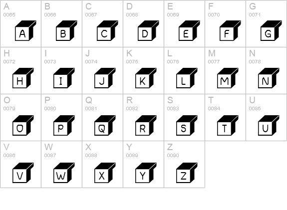 Boxing Brophius uppercase A-Z preview