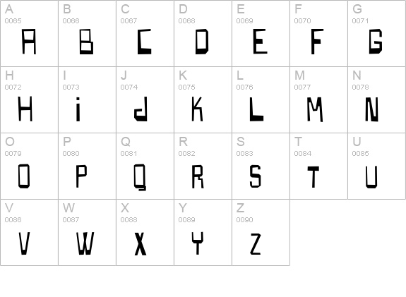 Boxspring uppercase A-Z preview