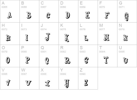 Boyz R Gross Shadow NF uppercase A-Z preview