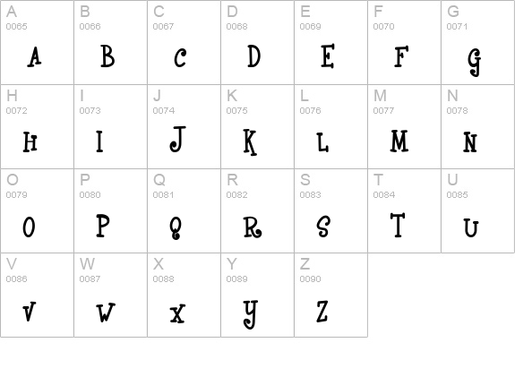 BoyzRGross uppercase A-Z preview