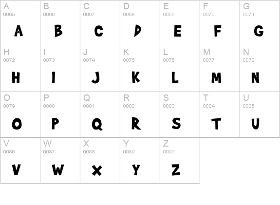 Brady Bunch uppercase A-Z preview