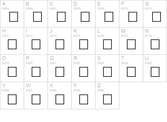 Braille uppercase A-Z preview