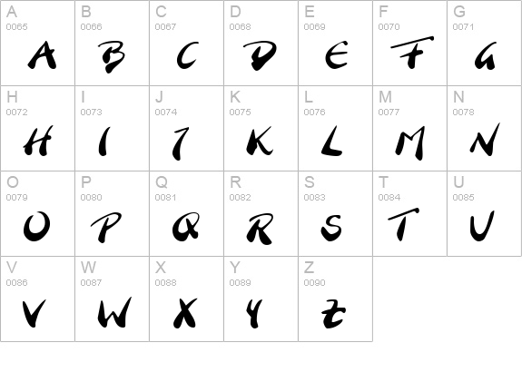 BranchingMouse Becker uppercase A-Z preview