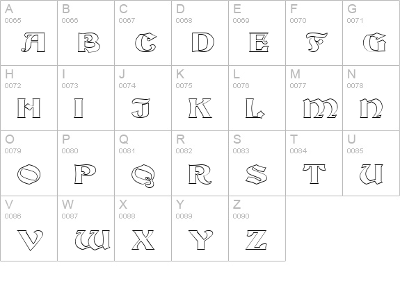 Brandywine-Hollow-Extended Normal uppercase A-Z preview