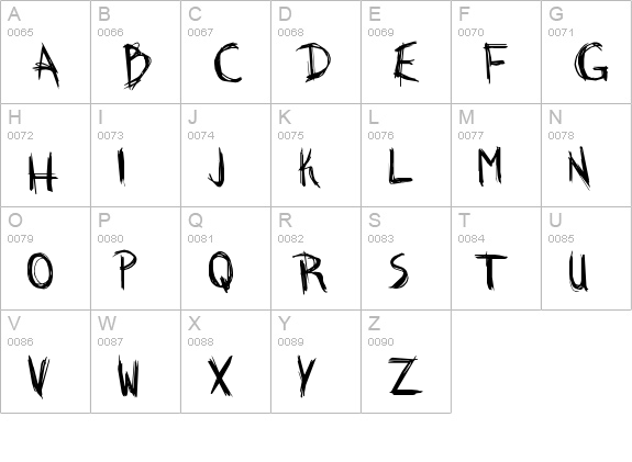 Brankovic uppercase A-Z preview