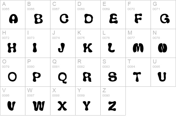 Branson uppercase A-Z preview