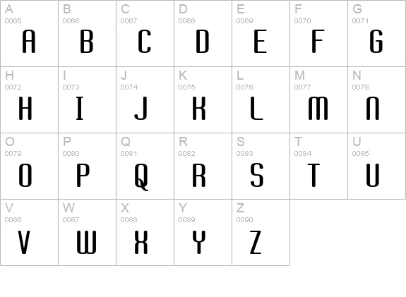 Brassiere uppercase A-Z preview