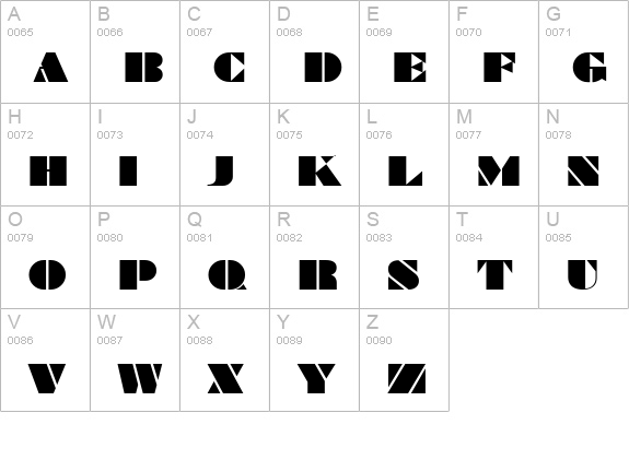 Bravado Regular uppercase A-Z preview