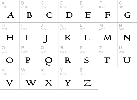 Bravo-Extended Bold uppercase A-Z preview