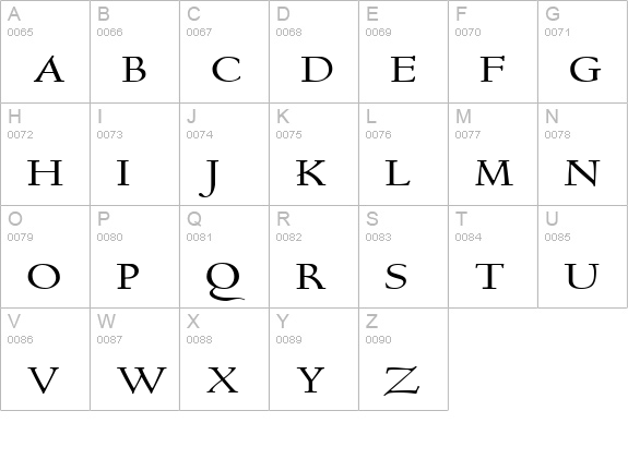 Bravo-Extended Normal uppercase A-Z preview