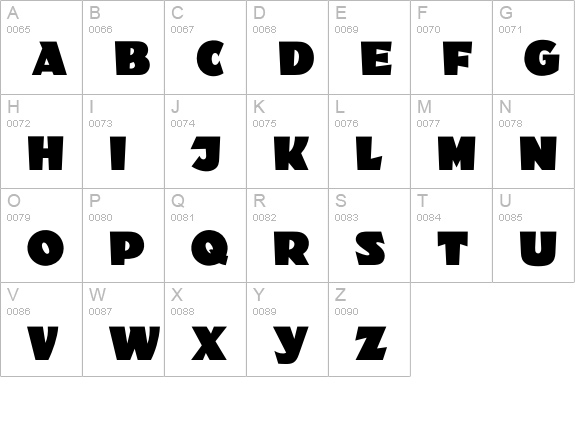 Bravour uppercase A-Z preview