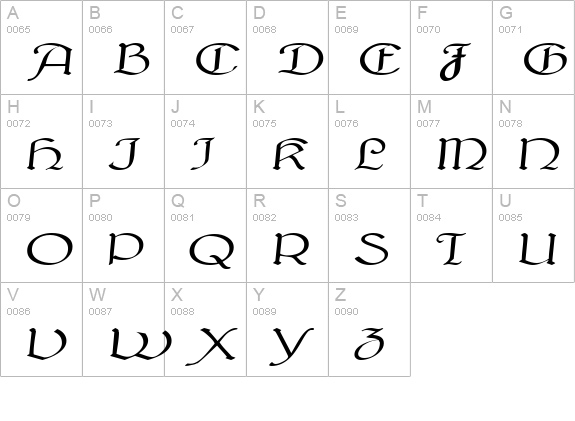 BreakersSSK uppercase A-Z preview