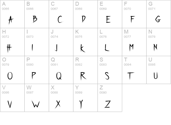 Breathe Karma uppercase A-Z preview