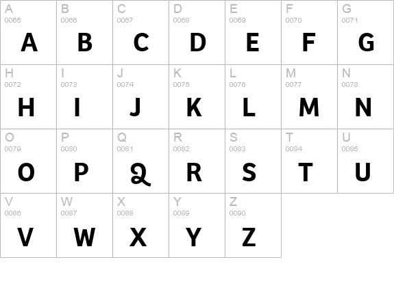 Bree uppercase A-Z preview