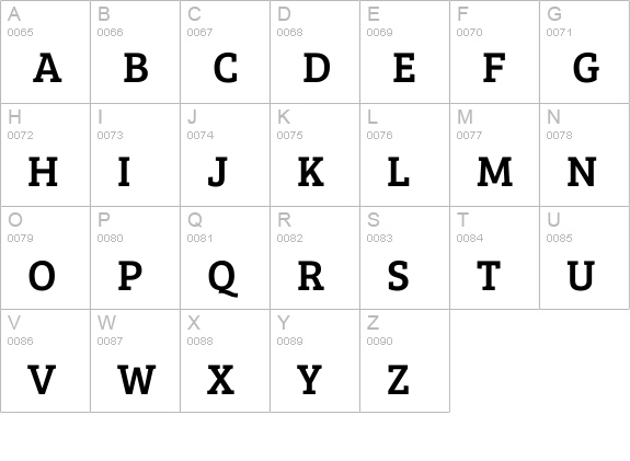 Bree Serif Movies uppercase A-Z preview
