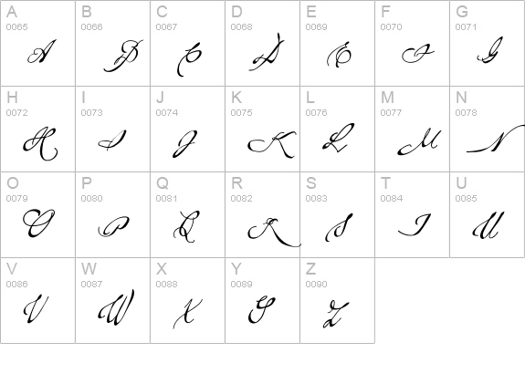 Brev Script Personal Use uppercase A-Z preview