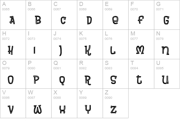 Brewsky uppercase A-Z preview