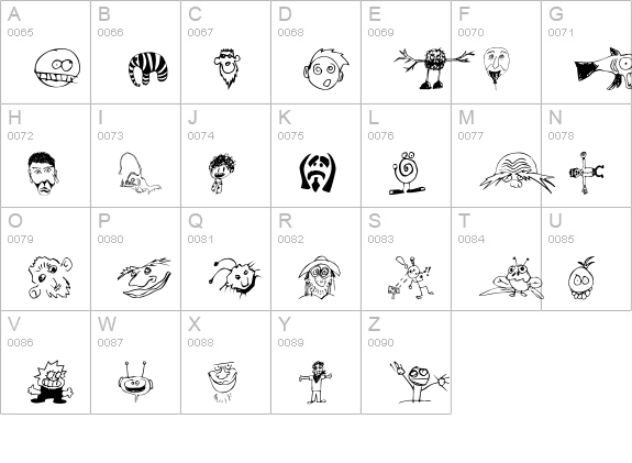 Brian Powers Doodle Normal uppercase A-Z preview