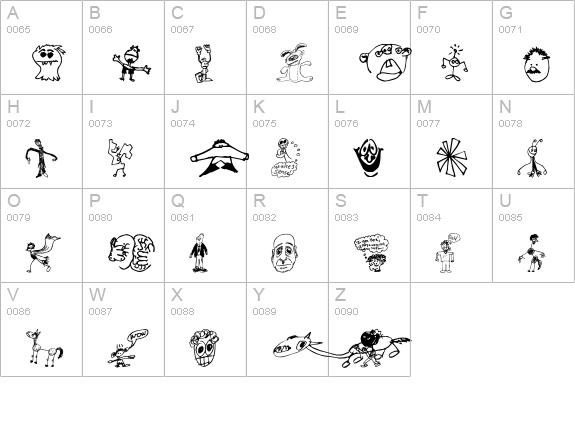 Brian Powers Doodle 2 1 uppercase A-Z preview