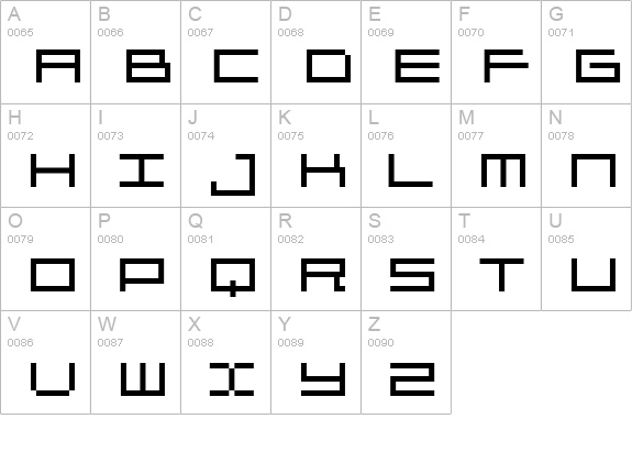 brickle uppercase A-Z preview